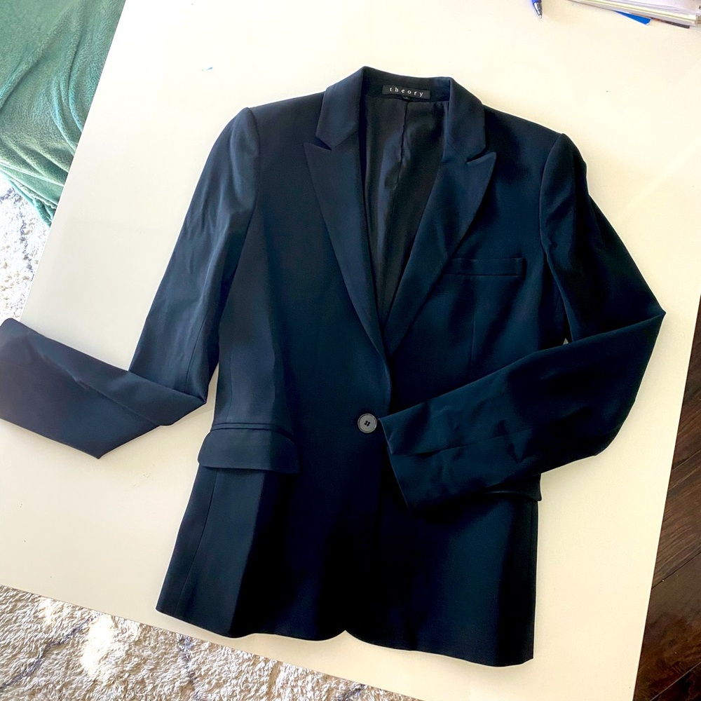 Theory Black Blazer Jacket 0